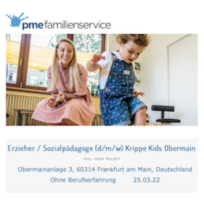 Erzieher / Sozialpädagoge (d/m/w) Krippe Kids Obermain