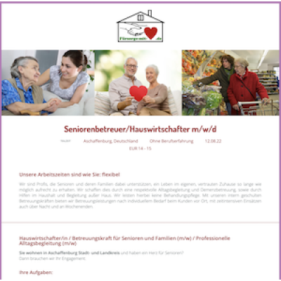 Seniorenbetreuer/Hauswirtschafter m/w/d