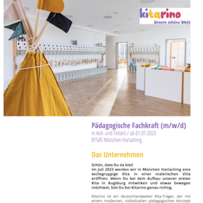 Pädagogische Fachkraft (m/w/d) – München Harlaching