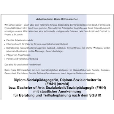 Koordinierungsstelle als Sozialpädagoge*in / Sozialarbeiter*in / Bachelor of Arts Sozialarbeit/Sozialpädagogik