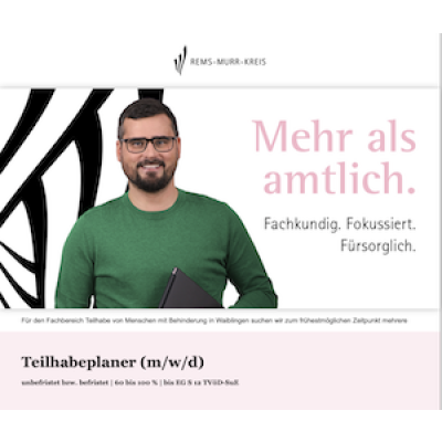 Teilhabeplaner (m/w/d), 60 bis 100 %