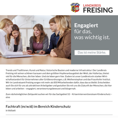 Fachkraft (m/w/d) im Bereich Kinderschutz