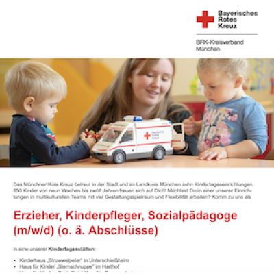 Erzieher, Kinderpfleger, Sozialpädagoge (o. ä. Abschlüsse) (m/w/d