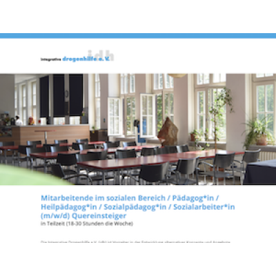 Mitarbeitende im sozialen Bereich / Pädagog*in / Heilpädagog*in / Sozialpädagog*in / Sozialarbeiter*in (m/w/d) Quereinsteiger