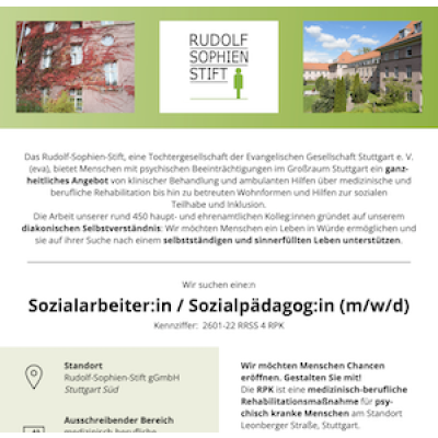 Sozialarbeiter:in / Sozialpädagog:in (m/w/d)